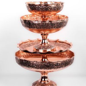 ظروف مسی میناکاری و سیاه قلم