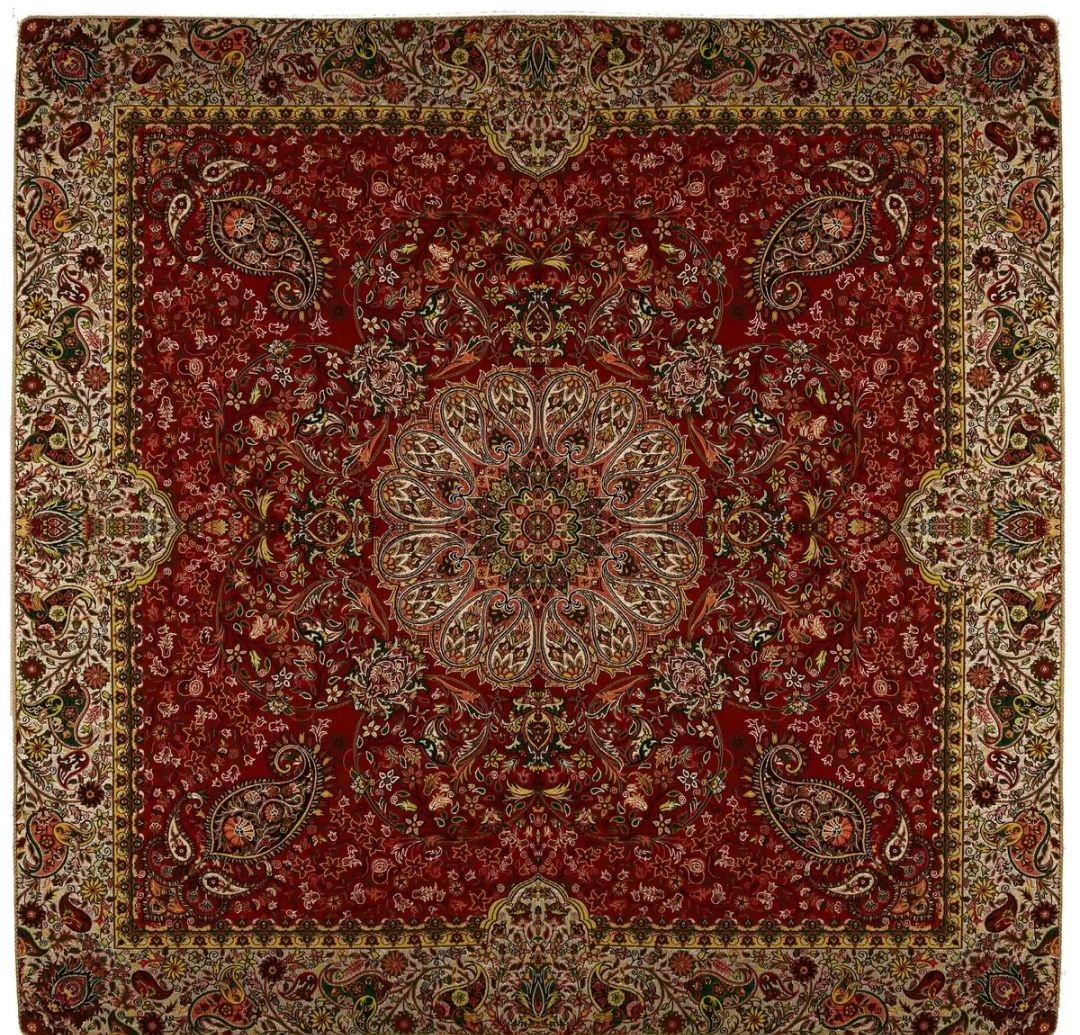 رومیزی ترمه دوزی یزد 95*95*2 وزن 700گرم
