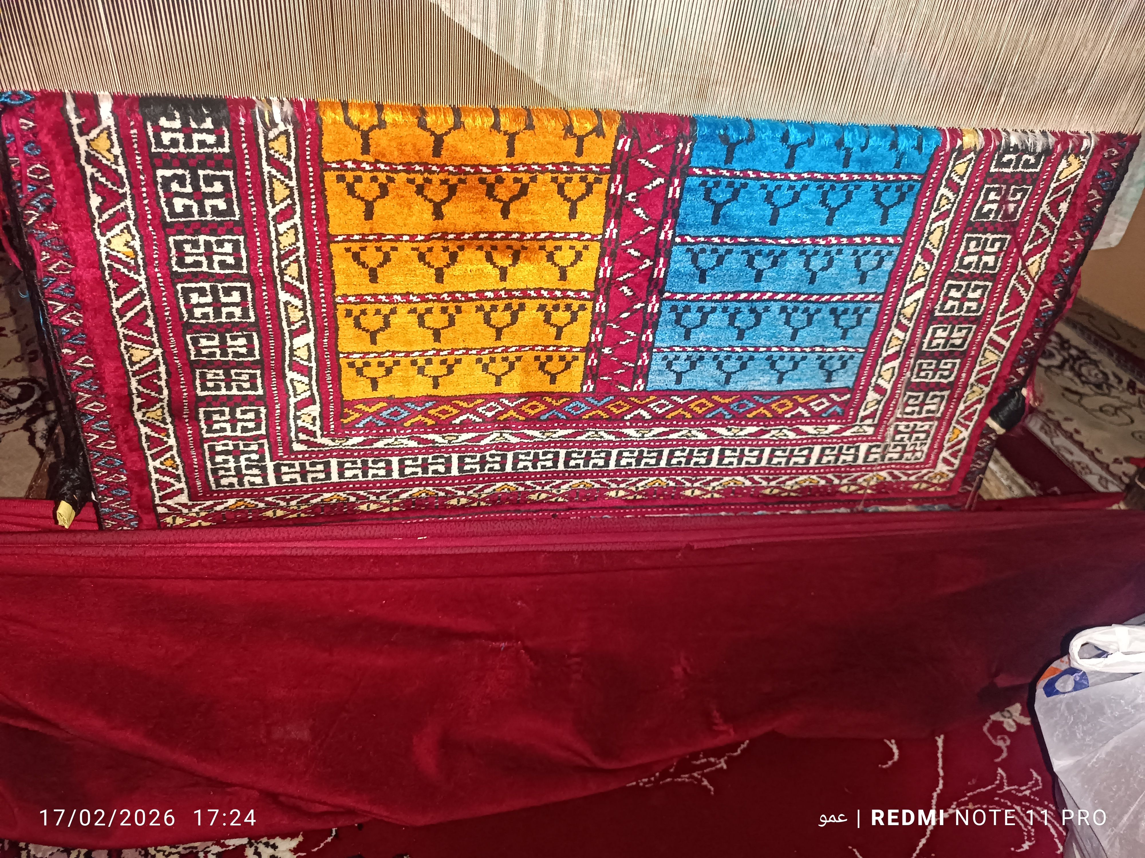 قالیچه دستی ابریشم ۲رو ترکمن 