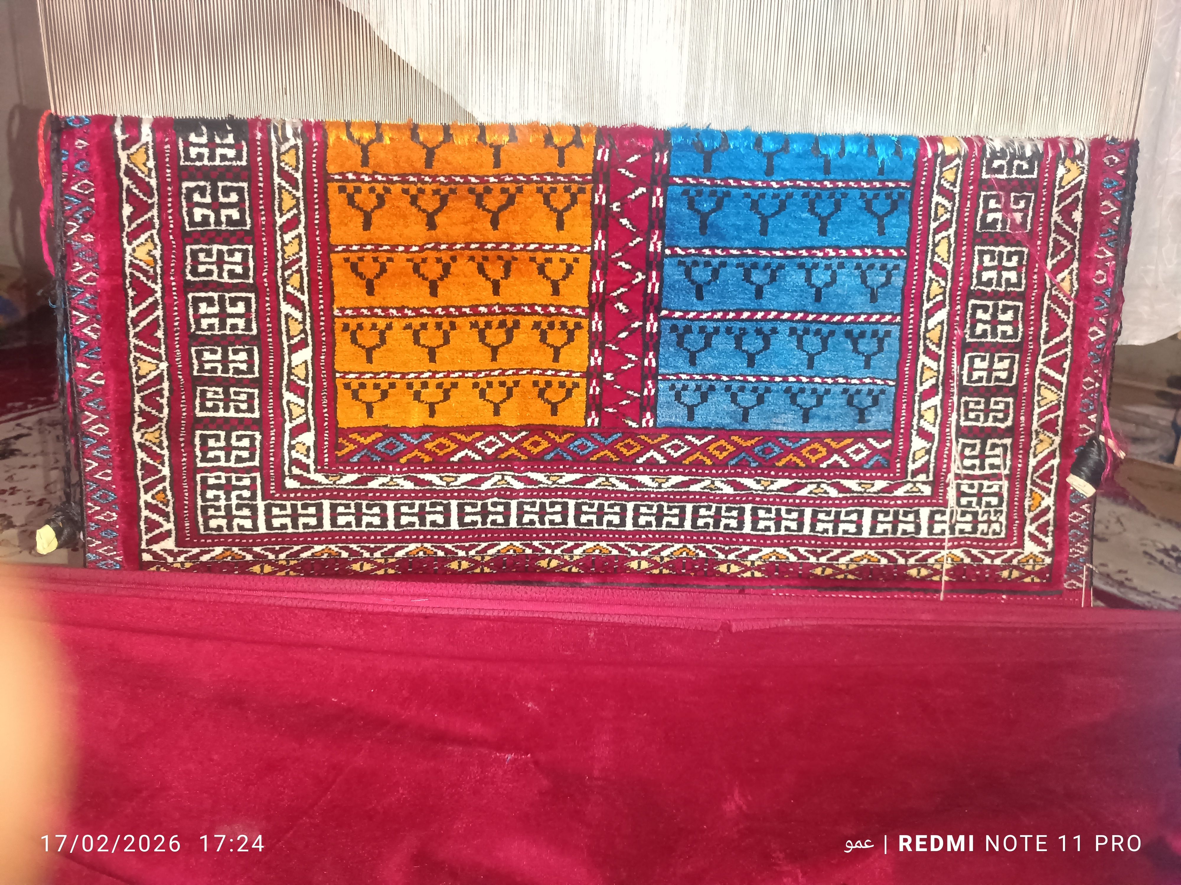 قالیچه دستی ابریشم ۲رو ترکمن 