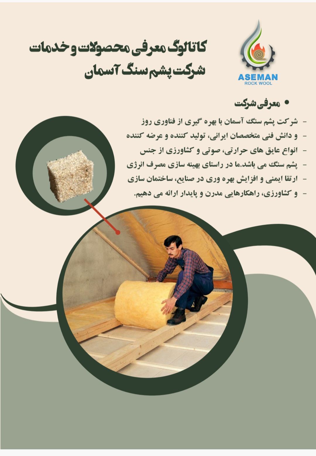 عایق صوتی و حرارتی و برودتی پشم سنگ 