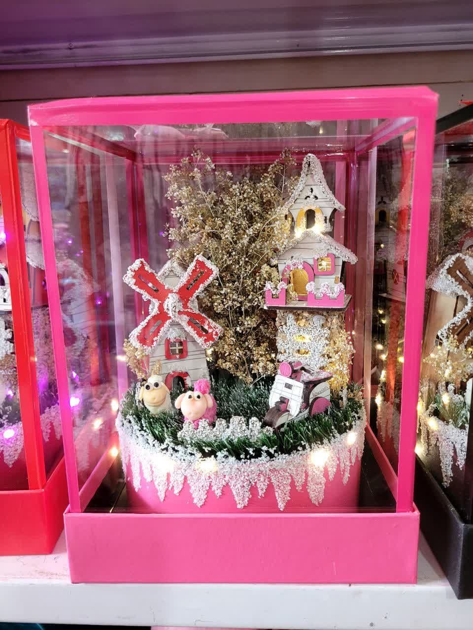 Gift of decorative flower boxes