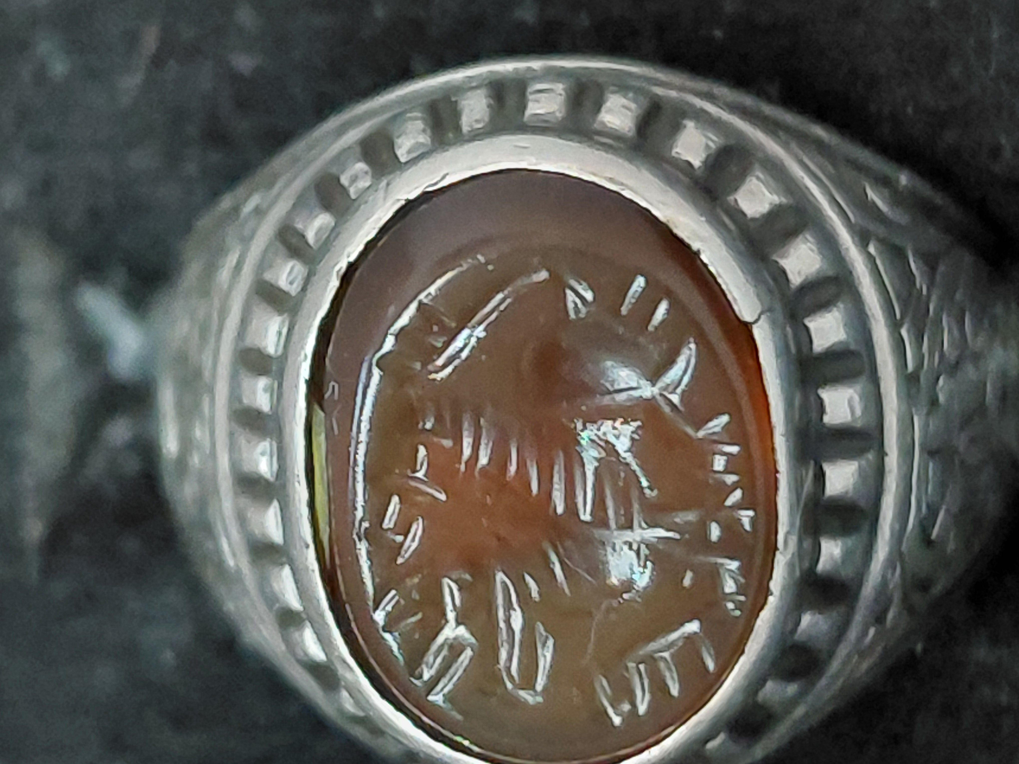 Sasanian Engraved Agate Ring Stone