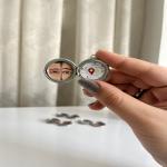 نقاشی چشم های شما داخل لاکت استیل