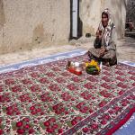 قالی گل سرخ اسفندقه کرمان