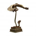 Statue battle of eagle and snake