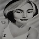 طراحی چهره سیاه قلم 