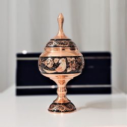 ظرف مسی گرانبها دست ساز