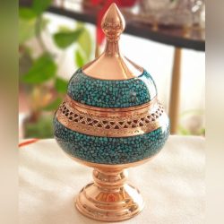 ظرف مسی و مینا کاری 