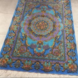 قالیچه دستباف تمام ابریشم قمی