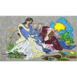 نقاشی دستی لیلی و مجنون