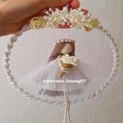 آویز عروسک مکرومه آویز عروسک مکرومه