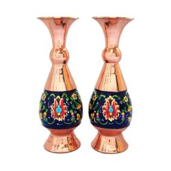 گلدان میناکاری مسی