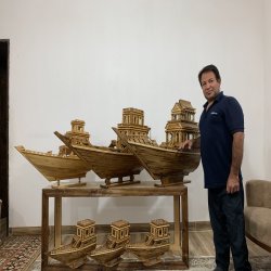 لنج های چوبی دستساز با ظرافت بالا