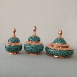 فروش ظروف فیروزه کوبی روی مس 
