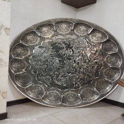 سینی بزرگ مسی قلمزنی جنگ نادرشاه