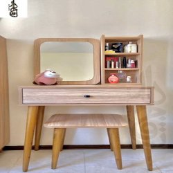 میز آرایش دست ساز + صندلی دارچوب میز آرایش دست ساز + صندلی دارچوب
