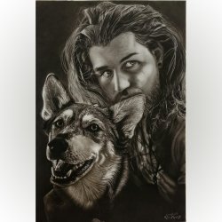 تابلو نقاشی سیاه قلم حرفه ای