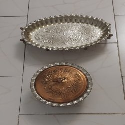  ظرف مسی خورش خوری و دیس پلو