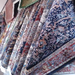 فرش ابریشمی ماشینی کاشان