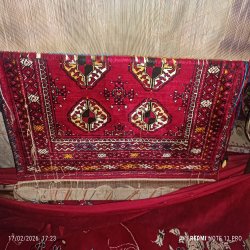 قالیچه دستی ابریشم ۲رو ترکمن 