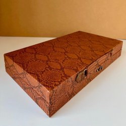 تخته نرد چرمی با مهره چوبی و تاس