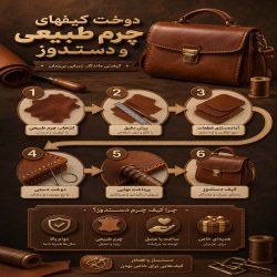 تولید کیف های دستدوز و ۱۰۰٪ چرم طبیعی