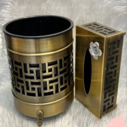 جای دستمال کاغذی و سطل اشغال 