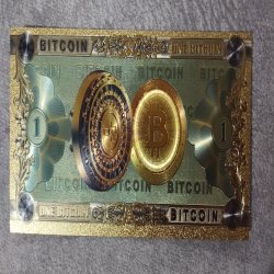 یک برگ بیت کوین رمز دار