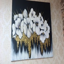 تابلو نقاشی طرح برجسته ورق طلا