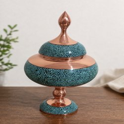 شکلات‌خوری مس و فیروزه‌کوب دست