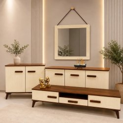 میز تلویزیون طرح شومینه ای