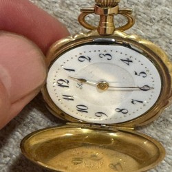 ساعت جیبی کلکسیونی قدیمی طلا .