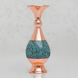 گلدان مسی فیروزه کوب گلدان مسی فیروزه کوب