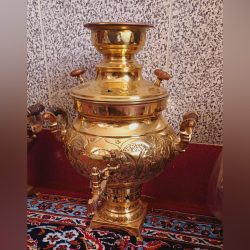سماور برنجی ذغالی